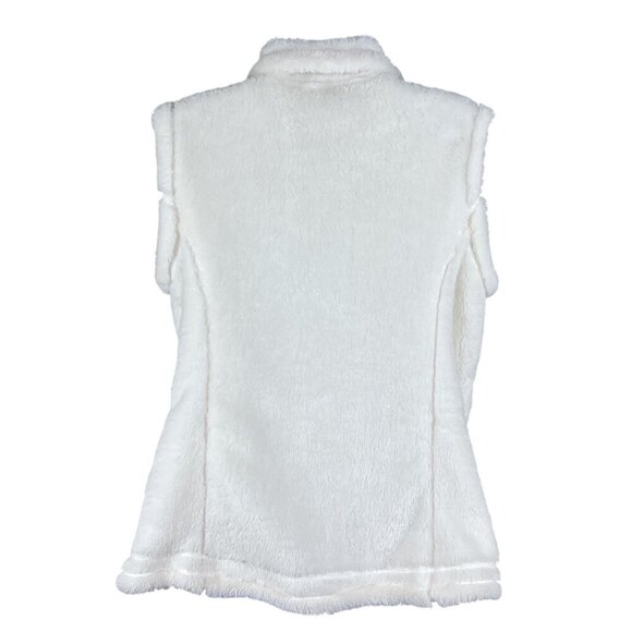 Free Country NWT Womens M Cream Alpine Butter Pile Fleece Zip Pockets Teddy Vest - Picture 8 of 16